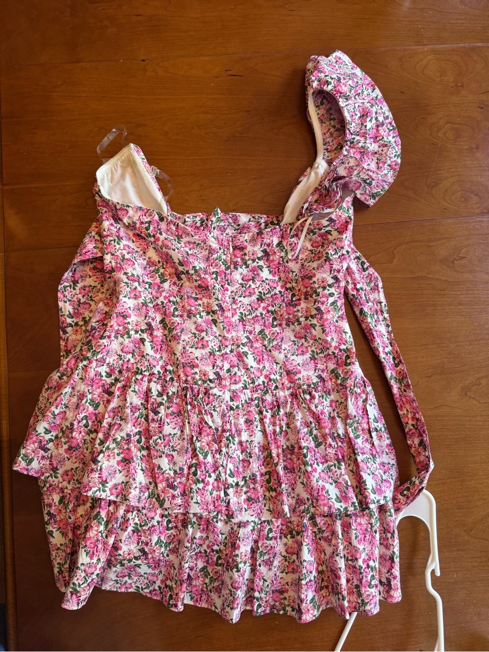 Hello Molly Ruffled Out Floral Dress Pink size 8 - Picture 13 of 15